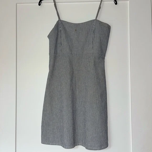 brandy melville blue striped dress Stripe Knit Midi Dress main image 1